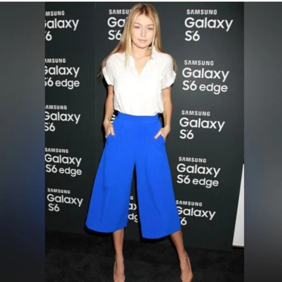 Bundle 👖👚Ted Baker Vibrant Blue Wide-Leg Pants& Nine West Black Sweater - Picture 3 of 16